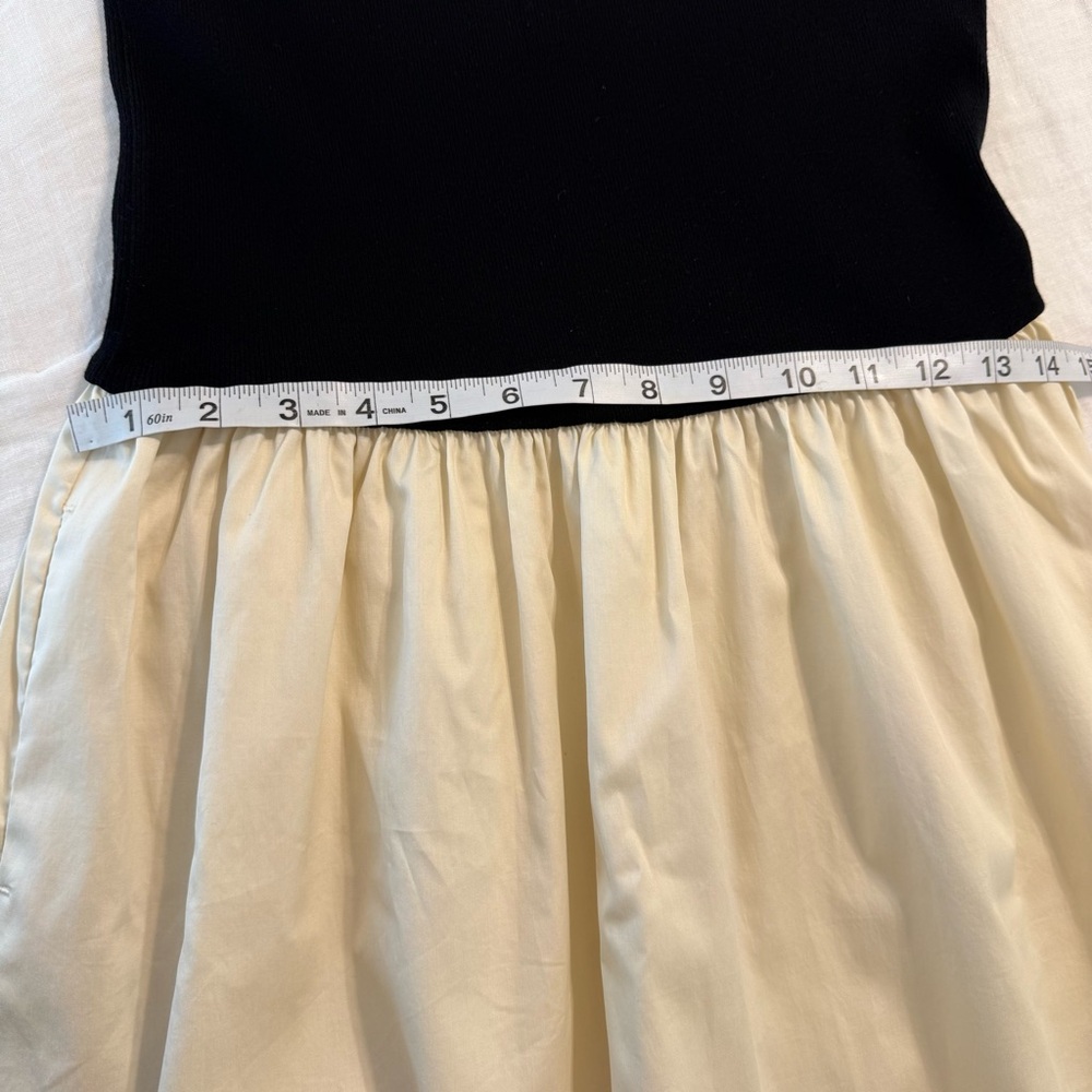 RAILS Women’s LARGE Anita Dress Colorblock Black Ivory One Shoulder Ribbed CP25 - Picture 8 of 12